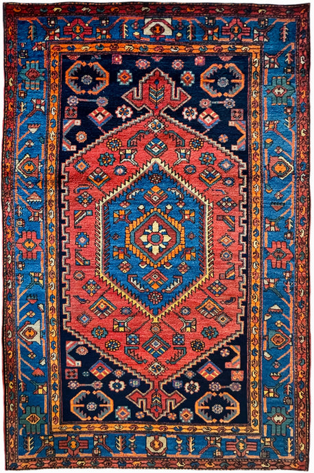 1930 ZANJAN RUG 4’ 4” x 6’ 6” (MED.FEA.959)