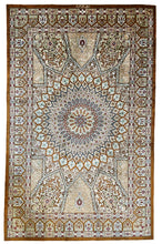 1970 SILK QOM RUG 3’ 2” x 5’ (MED.FEA.1000)