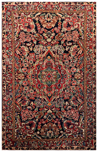 1930 SOLTANABAD RUG 4’ 3” x 6’ 7” (MED/FEA#533)