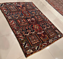 1930 BAKHTIARI RUG 4’ 10” x 6’ 4” (MED/FEA#2)