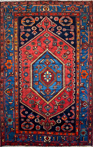 1930 ZANJAN RUG 4’ 4” x 6’ 6” (MED/FEA#948)