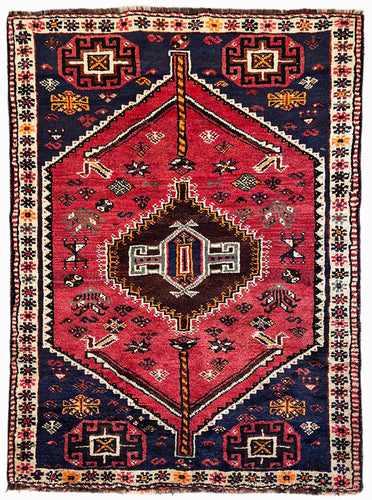 1950 SHIRAZ RUG 3’ 6” x 5’ (MED.245)