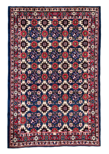 1960 PERSIAN VARAMIN RUG  3’ 3” x 5’ 1” (MED.FEA.6179)