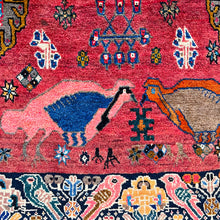 1960 SHIRAZ RUG 3’ 7” x 11’ 9” (RUN.FEA.16)