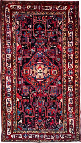 1977 NAHAVAND RUG 5’ x 8’ 11” (MED.FEA.304)