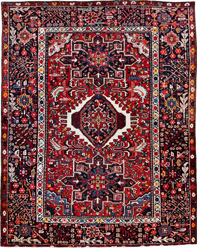 1930 QARAJEH RUG 4’ 10” x 6’ (MED.FEA.150)