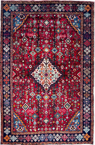 1930 AFSHAR RUG 4’ 3” x 6’ 7” (MED/FEA#53612)