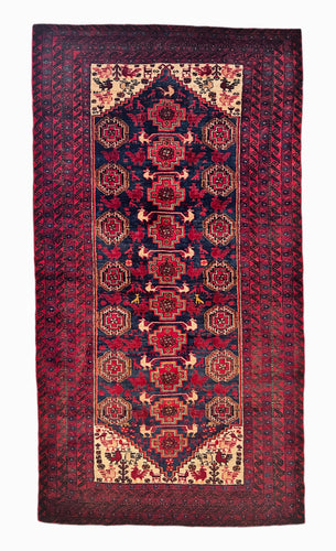 1940 BALUCH RUG 3’ x 5’ 5” (MED#7683)