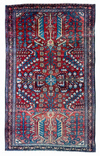 1930 BAKHTIARI RUG 4’ 5” x 6’ 9” (MED.FEA.206)