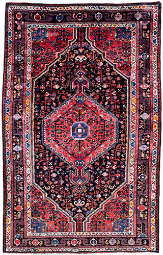 1960 TUYSERKAN RUG 4’ 6” x 7’ 2” (MED.FEA.1393)