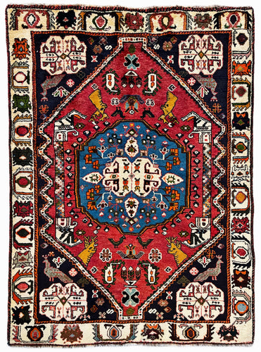 1950 SHIRAZ RUG 3’ 6” x 4’ 9” (MED.246)