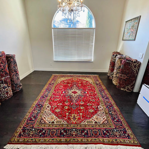 1950 TABRIZ RUG 6’ 3” x 9’ 6” (LAR#577)