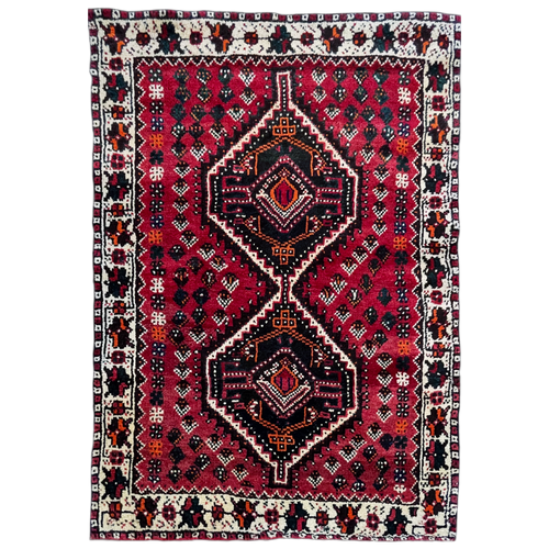 1970 SHIRAZ RUG 3’ 3” x 4’ 7” (MED#77)