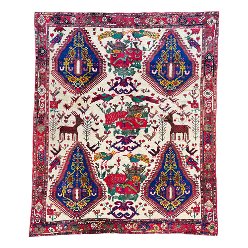 1940 AFSHAR RUG 3’ 7” x 4’ 5” (MED#1389)