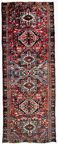 1940 QARAJEH (KARAJA) RUG 3’ 4” x 9’ (RUN.4781)