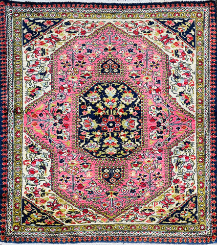 1960 QOM RUG 2’ 3” x 2’ 5” (SMA#5466)