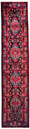 1960 PERSIAN NAHAVAND RUG 3’ 6” x 16’ 4” (FEA.RUN.312)